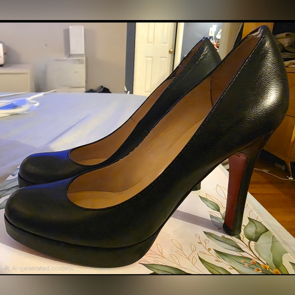 Christian Louboutin Elegant Black Platform High Heels